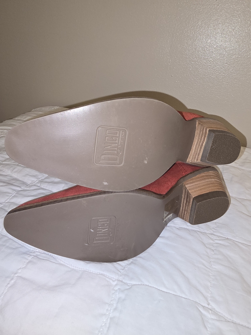dingo Red Suede Western Stitch-Detail Boots - Picture 2 of 5